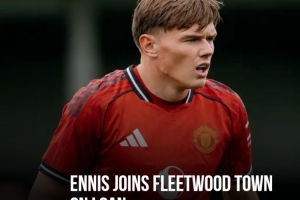 开云娱乐-曼联官方：U21前锋伊森-恩尼斯租借至英乙福利特伍德，租期1年